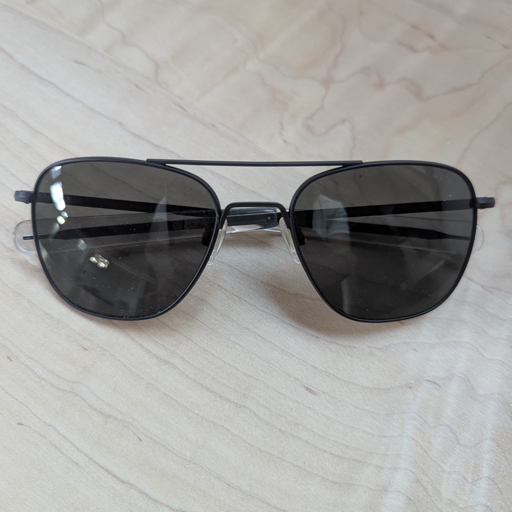 Randolph Engineering - Aviators in matte black, Regular Size - 55mm